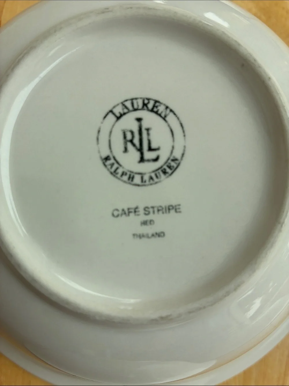 Lauren Ralph Lauren Cafe Stripe small bowls set of 4 red, black, green & blue